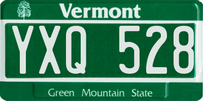 VT license plate YXQ528