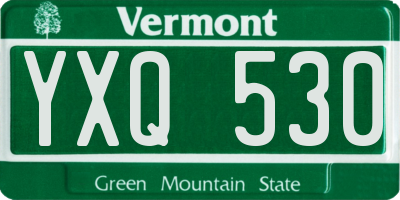 VT license plate YXQ530