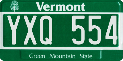 VT license plate YXQ554