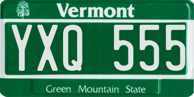 VT license plate YXQ555