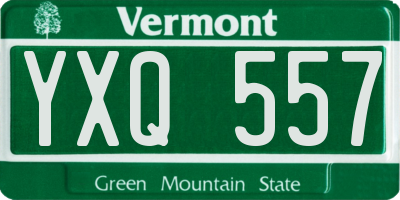 VT license plate YXQ557