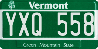 VT license plate YXQ558