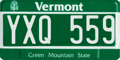 VT license plate YXQ559