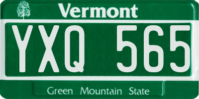 VT license plate YXQ565