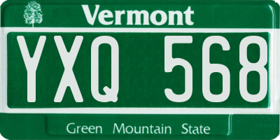 VT license plate YXQ568