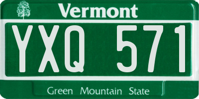 VT license plate YXQ571