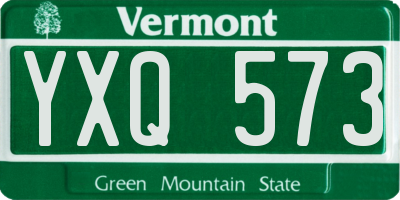 VT license plate YXQ573