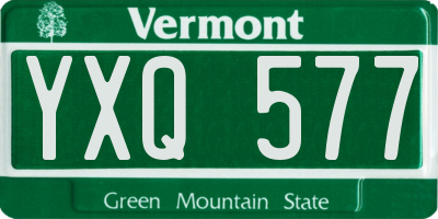 VT license plate YXQ577