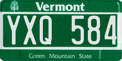 VT license plate YXQ584