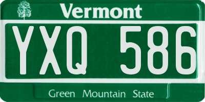 VT license plate YXQ586