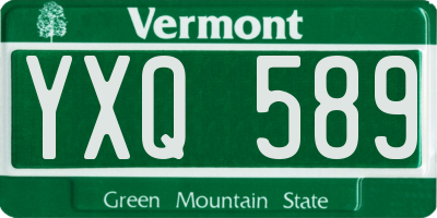 VT license plate YXQ589