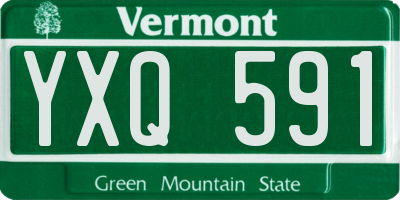 VT license plate YXQ591