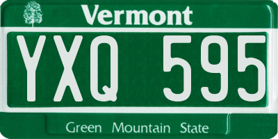 VT license plate YXQ595