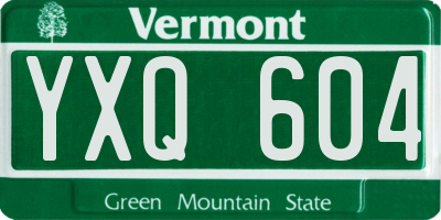 VT license plate YXQ604