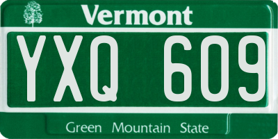 VT license plate YXQ609