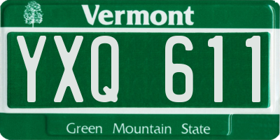 VT license plate YXQ611