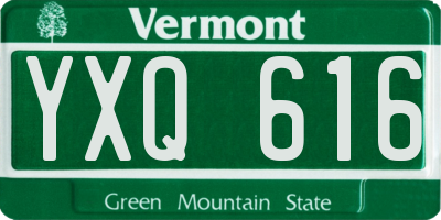 VT license plate YXQ616