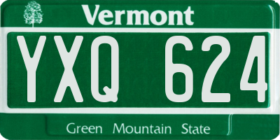 VT license plate YXQ624