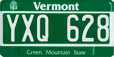 VT license plate YXQ628
