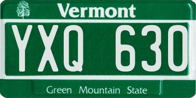 VT license plate YXQ630