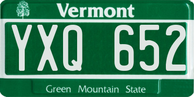 VT license plate YXQ652