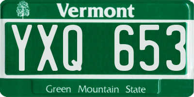 VT license plate YXQ653