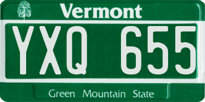 VT license plate YXQ655