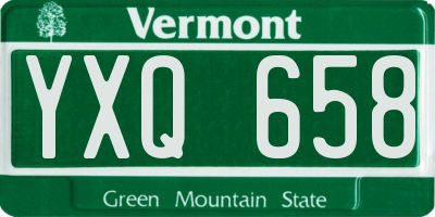 VT license plate YXQ658