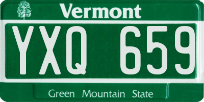 VT license plate YXQ659