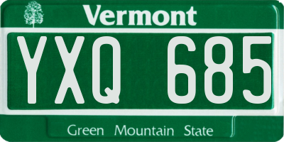 VT license plate YXQ685
