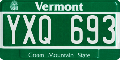 VT license plate YXQ693