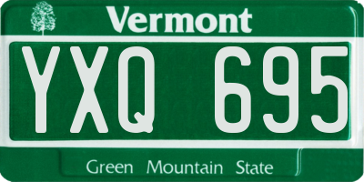 VT license plate YXQ695