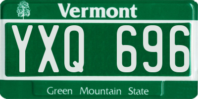 VT license plate YXQ696