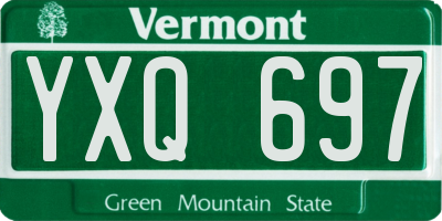 VT license plate YXQ697