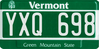 VT license plate YXQ698