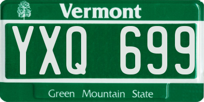 VT license plate YXQ699