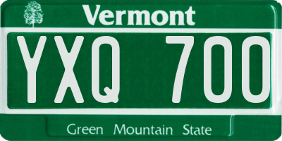 VT license plate YXQ700