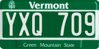 VT license plate YXQ709