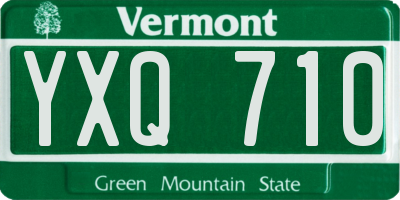 VT license plate YXQ710