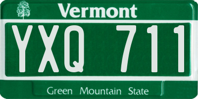 VT license plate YXQ711