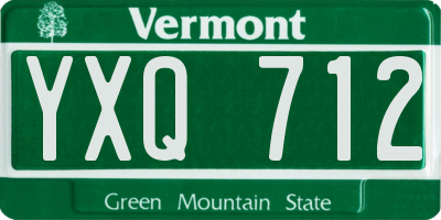 VT license plate YXQ712