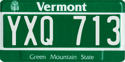 VT license plate YXQ713