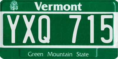 VT license plate YXQ715