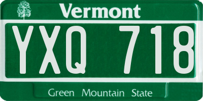 VT license plate YXQ718