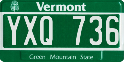 VT license plate YXQ736