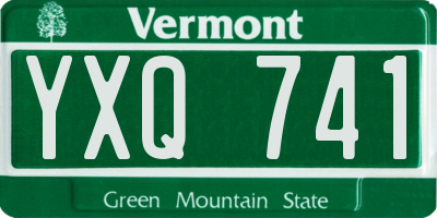 VT license plate YXQ741