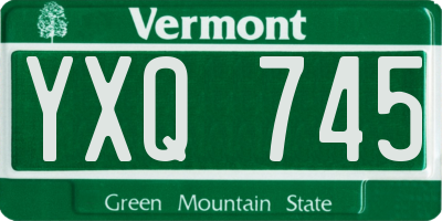 VT license plate YXQ745