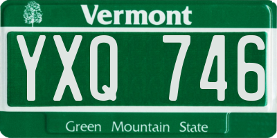 VT license plate YXQ746