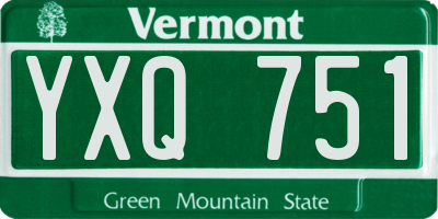 VT license plate YXQ751