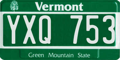 VT license plate YXQ753